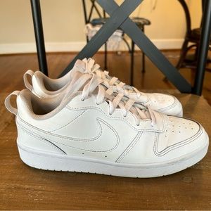 White Nike Airforces Size 8-8.5 women’s (youth size 6)